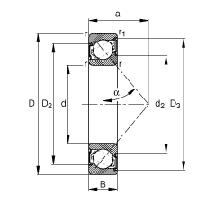 ǽ|S 7208-B-2RS-TVP, (j) DIN 628-1 (bio)(zhn)Ҫߴ|  = 40ɂ(c)ܷ