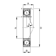 SS B7021-E-2RSD-T-P4S, {(dio)(ji)Ɍb|  = 25ɂ(c)ܷǽ|ƹ